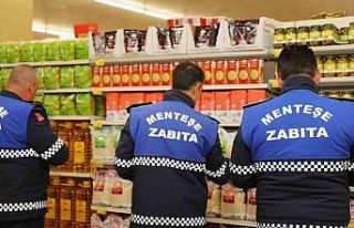 Menteşe Belediyesi zabıta ekiplerinden zincir marketlere...