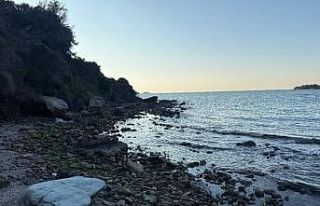 Milas Boğaziçi’nde deniz suyu çekildi