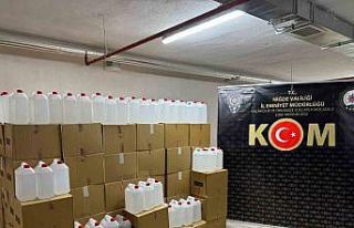 Niğde’de 4 bin litre kaçak alkol ele geçirildi