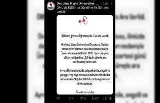 OMÜ’de eğitim ve öğretime kar engeli