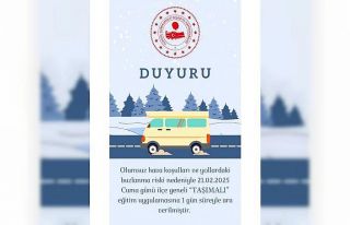 Reşadiye’de taşımalı eğitime hava engeli