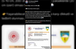 Sakarya Valiliğinden yoğun kar uyarısı