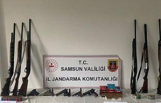 Samsun’da ruhsatsız silah ve mühimmat ele geçirildi