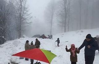 Samsunluların zirvede kar keyfi