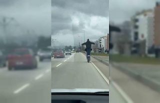 Seyir halinde kendisini kuş zannetti...İlginç anlar...