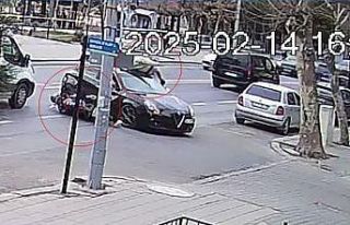 Tekirdağ’da yürekleri ağza getiren kaza kamerada