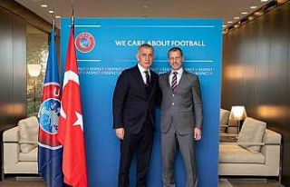 TFF Başkanı Hacıosmanoğlu, UEFA Başkanı Ceferin...