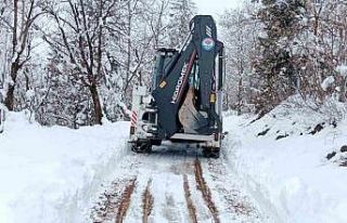 Trabzon’da kar nedeniyle kapalı mahalle yolu kalmadı