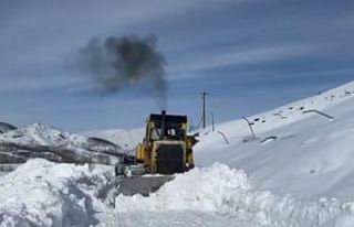 Tunceli’de kardan kapanan köy yolunu açmak için...