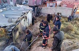 Tuşba’da ot yangını evlere sıçramadan söndürüldü