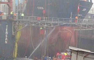 Tuzla Tersanesi’nde gemide çıkan yangın söndürüldü