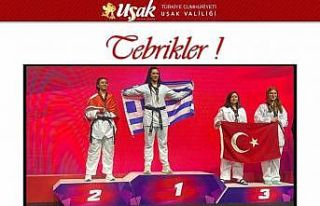 Vali Aktaş derece yapan Uşaklı sporcuyu kutladı