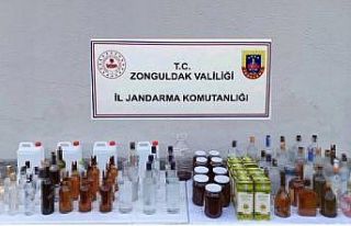 Zonguldak’ta jandarmadan sahte alkol operasyonu