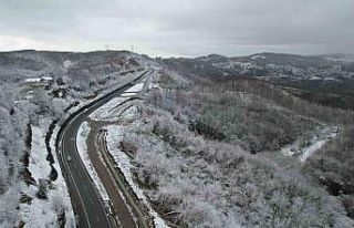 Zonguldak’ta kar manzarası havadan görüntülendi