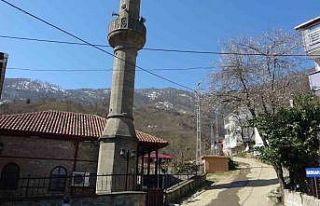 500 yıllık camide kök boya ile resmedilen tasvirler...