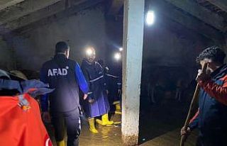 Ağrı’da kar erimesi sonucu evler ve ahırlar su...