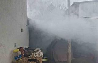 Alaca’da kömürlük yangını