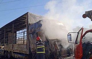 Alev alan tır küle döndü