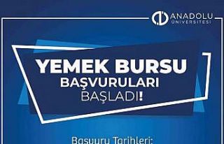 Anadolu Üniversitesi’nde yemek bursu başvuruları...