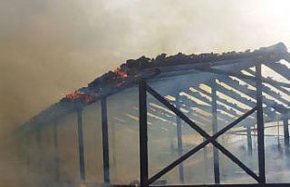 At çiftliğinde yangın paniği