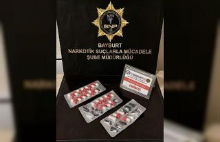 Bayburt’ta bir miktar uyuşturucu madde ve bir adet...