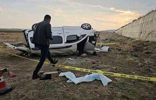 Bayramlaşmadan dönen muhtarın aracı şarampole...