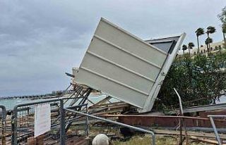 Bodrum’da fırtına etkili oldu