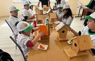Bozyazı’da öğrenciler kuş yuvası hazırladı