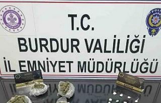 Burdur’da durdurulan araçtan uyuşturucu çıktı,...