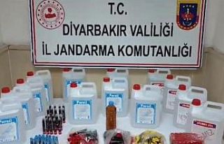 Diyarbakır’da 180 litre etil alkol ele geçirildi:...