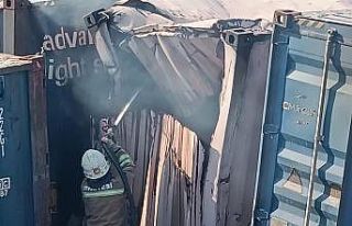Dörtyol’da konteyner yangını