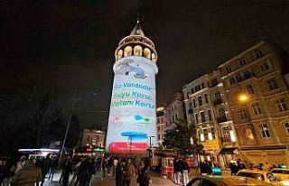 Galata Kulesi’ne yansıtılan video ile Su Günü’ne...