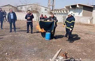 Iğdır’da yangınları önleme ve tedbirleri eğitimi...