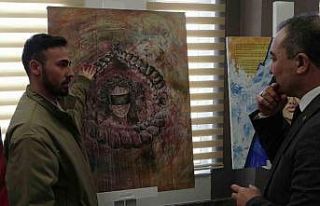 Kadınların toplumdaki önemi tuvallerle anlatıldı