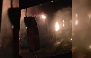 Kahramanmaraş’ta konteyner yangını