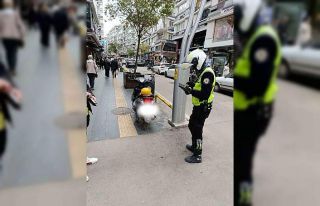 Kaldırımları işgal eden 76 motosiklet sürücüsüne...