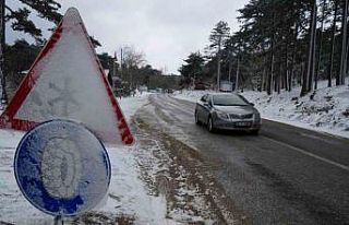 Kazdağları’nda kar yağışı etkili oldu