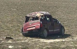 Konya’da hafif ticari araç takla attı: 5 yaralı