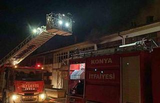 Konya’da matbaada yangın paniği