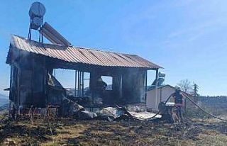 Mersin’de yayla evi yandı