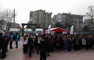 Okulda deprem tatbikatı yapıldı