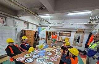 Özel öğrenciler iş güvenliğini yerinde öğreniyor