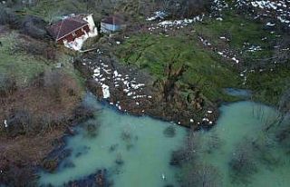 Sinop’ta heyelan bölgesi havadan görüntülendi:...