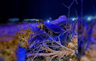 Takla atan otomobilin sürücüsü yaralandı