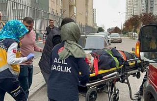 Talihsiz işçi iskelenin devrilmesi sonucu yaralandı