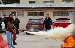 Tarım İl Müdürlüğü personeline yangın eğitimi...