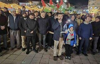 Tekirdağ’da vatandaşlar Gazze için toplandı