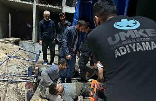 Yüksekten düşen işçi yaralandı