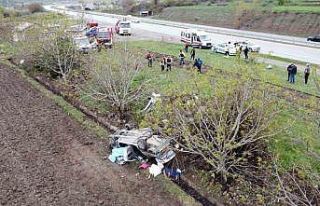 Amasya’da takla atan otomobil tarlaya uçtu: 1 ölü,...