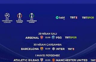 Avrupa kupalarında 3 günde 6 maç TRT ekranlarından...